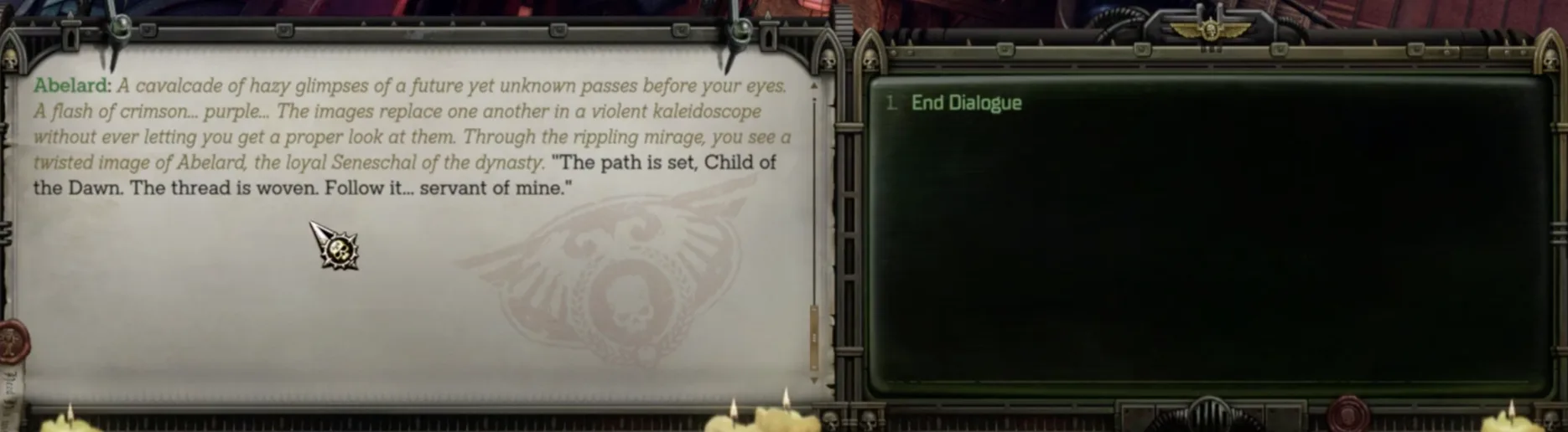 Scene 4: the original English dialogue window