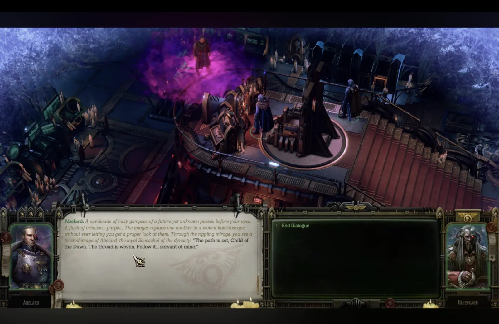 Scene 4 in the game, in English