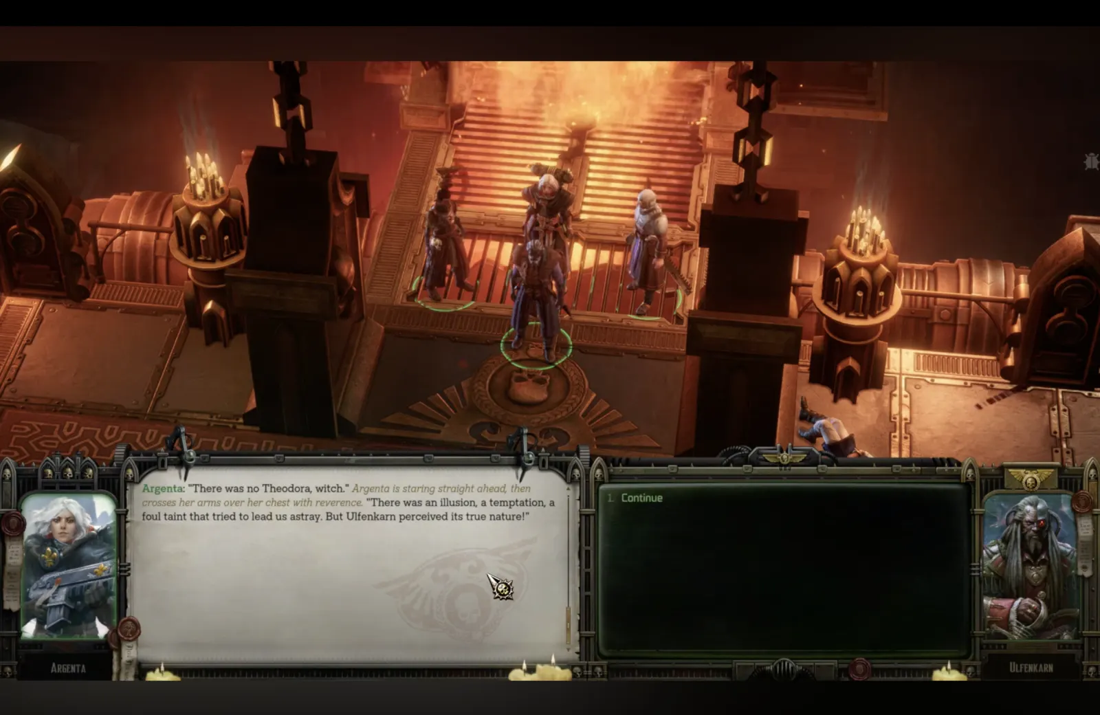Scene 5 in the game, in English