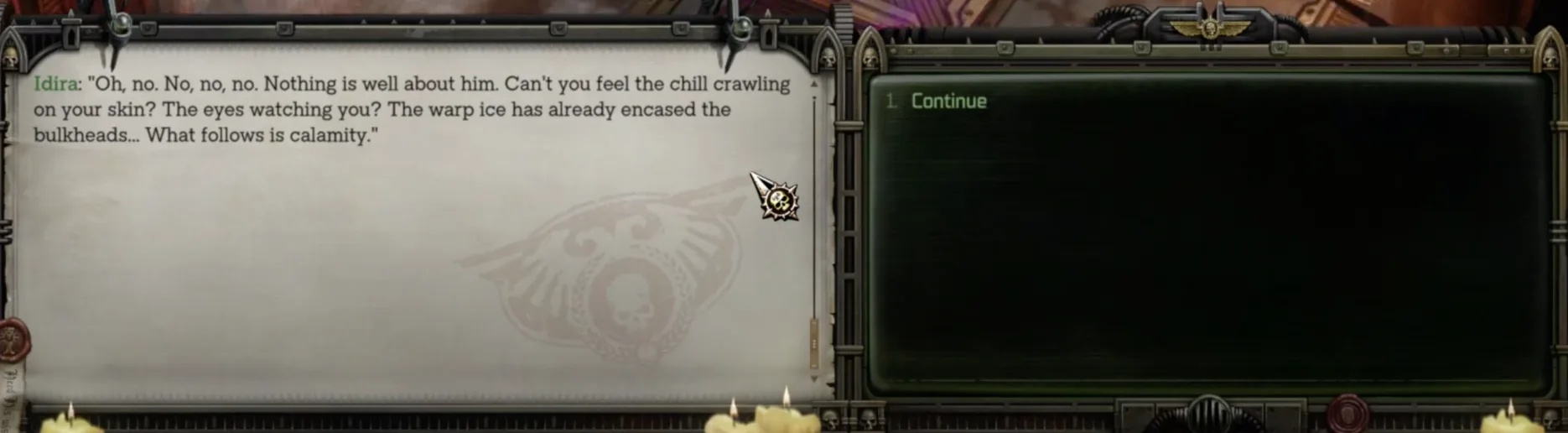 Scene 7: the original English dialogue window