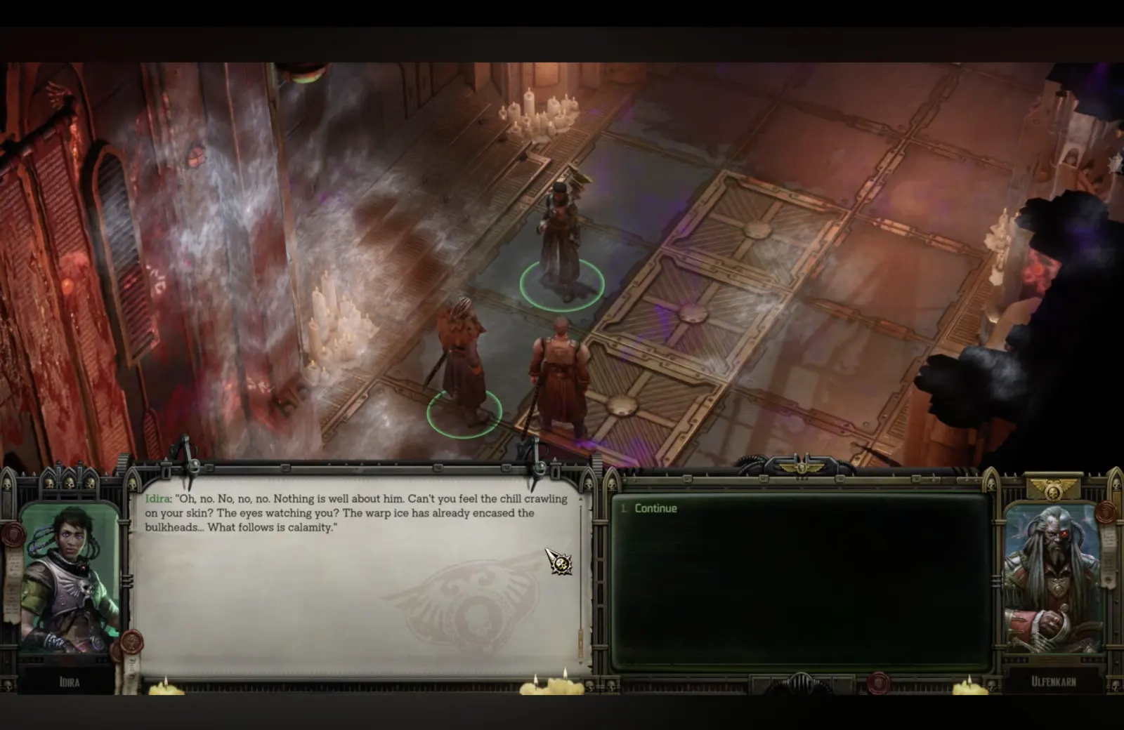 Scene 7 in the game, in English
