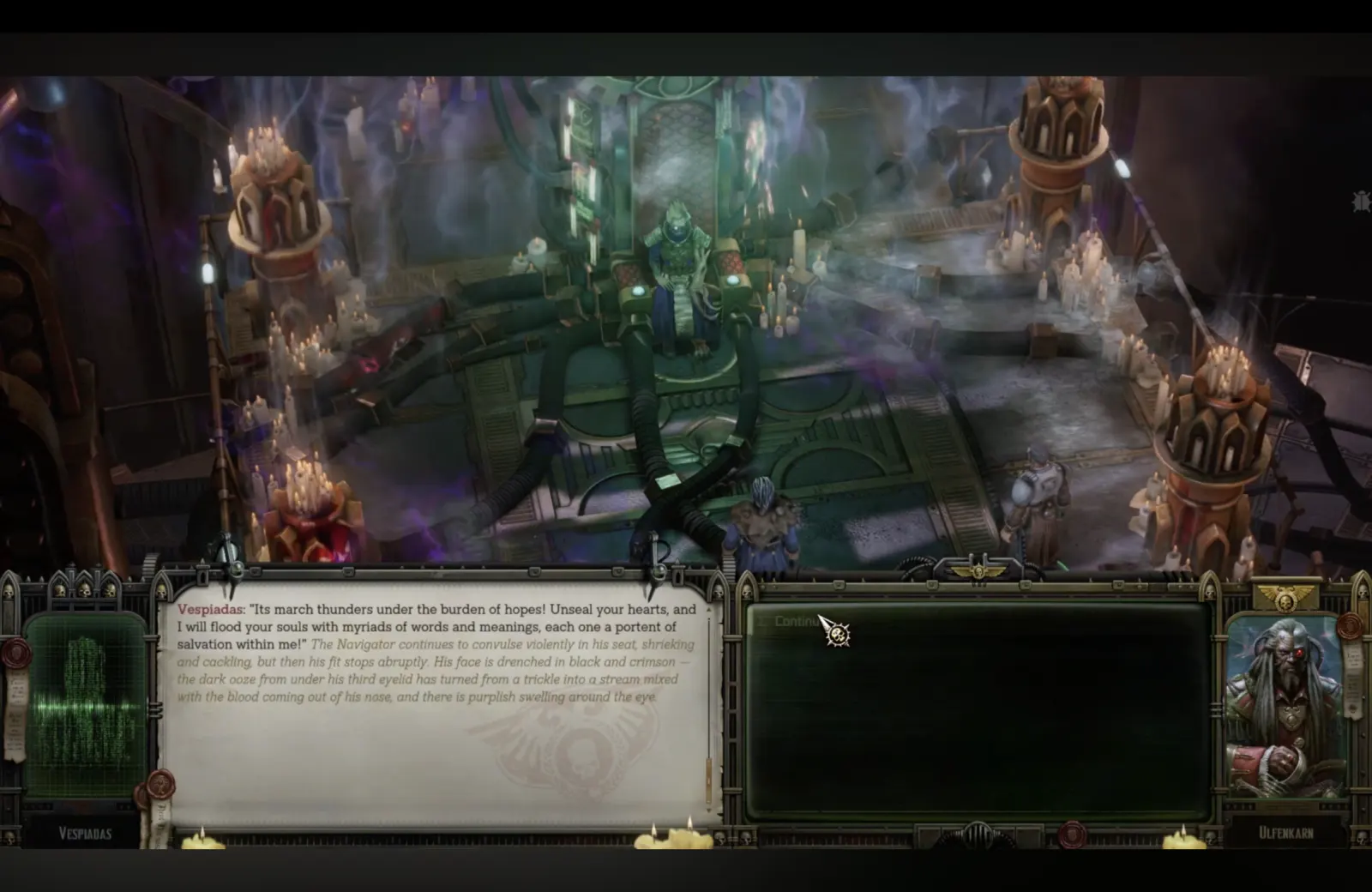Scene 8 in the game, in English